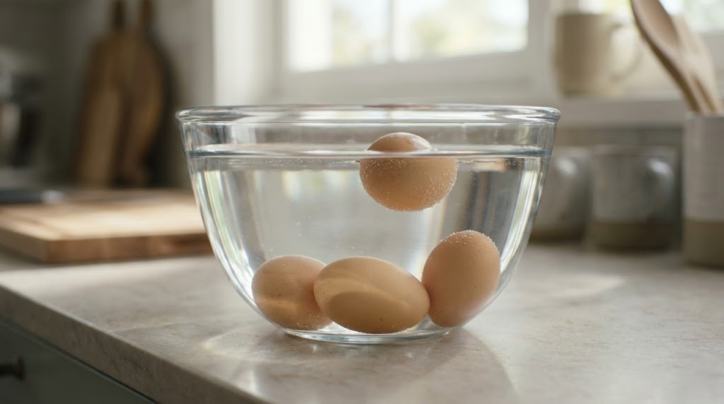 Teste do ovo na água explica como a flutuação indica perda de frescor e deterioração