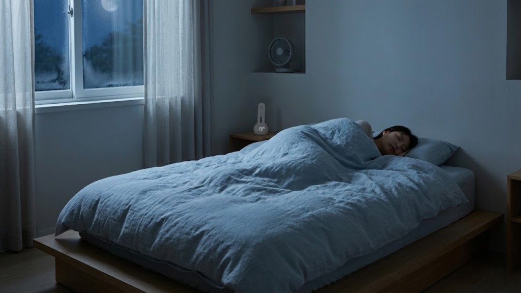 Ambiente frio entre 18°C e 22°C favorece a queda da temperatura corporal e induz o sono
