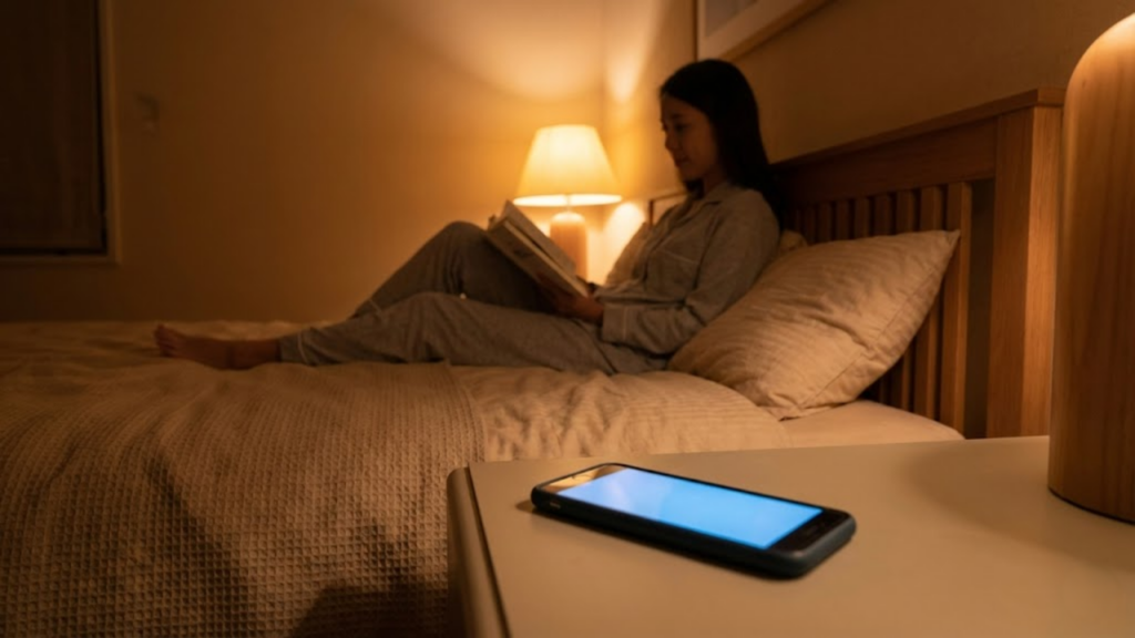 Redução da luz azul à noite preserva a produção de melatonina e a qualidade do sono
