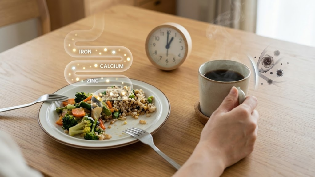 Influência do café após o almoço na absorção de ferro e outros nutrientes
