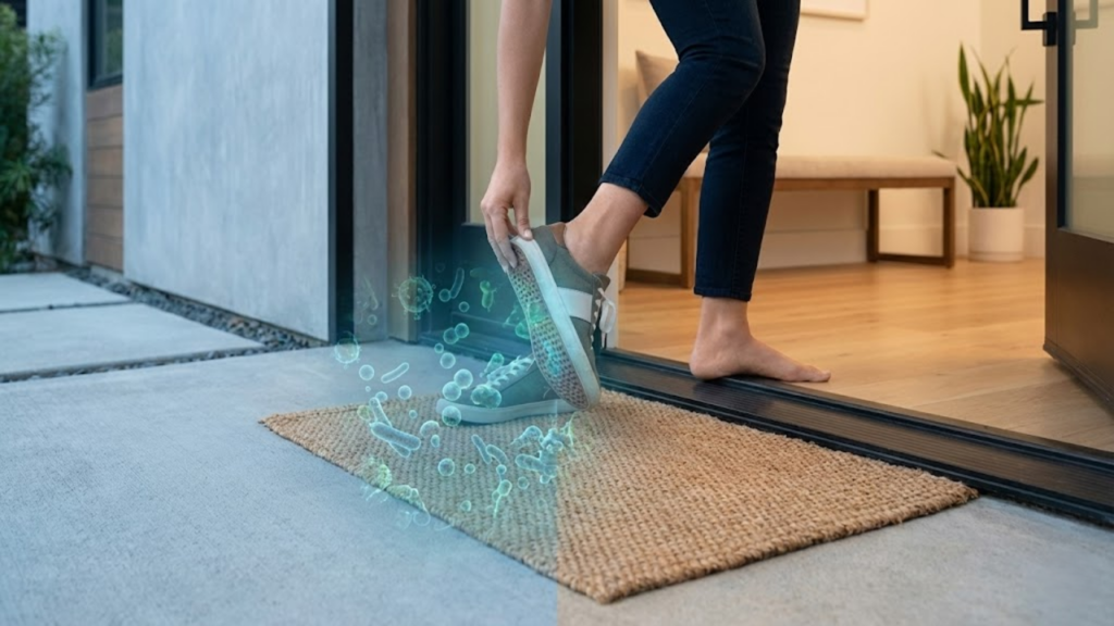 Relação entre retirar os sapatos em casa, higiene do ambiente e redução de microrganismos
