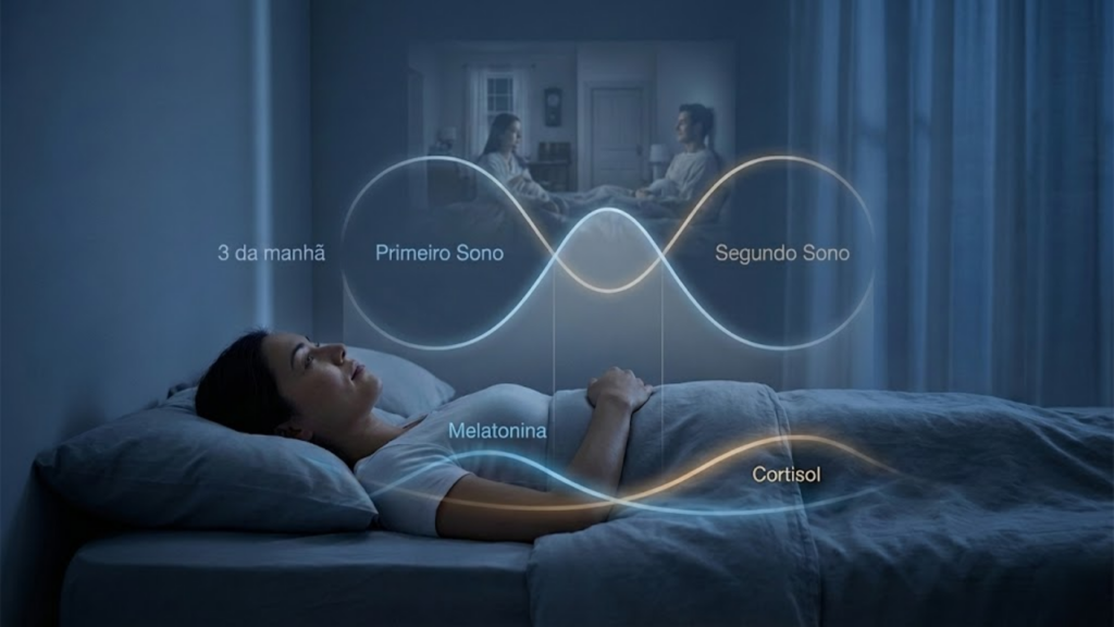 Relação entre acordar às 3 da manhã e o ritmo natural do sono bifásico humano
