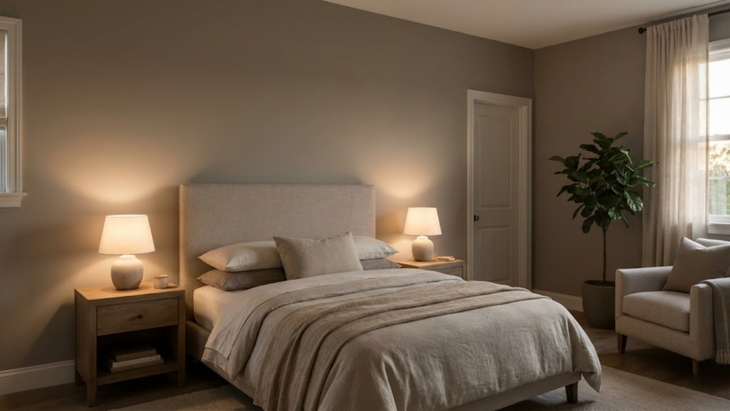 Posicionamento da cama segundo a regra do refúgio para reduzir ansiedade ao dormir
