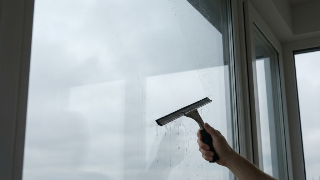 Efeito do sol na secagem do vidro que causa manchas durante a limpeza
