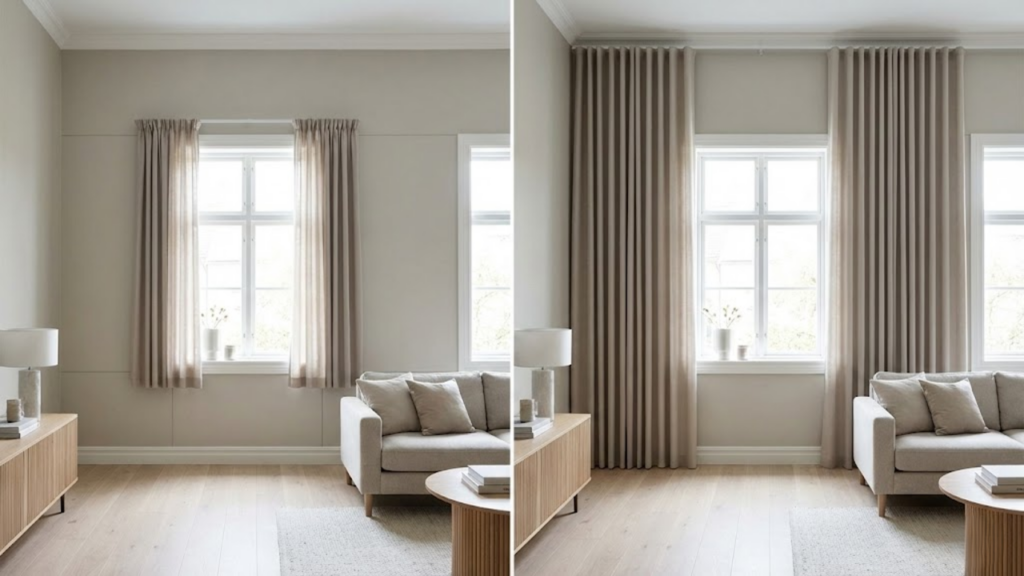 Cortinas curtas ou longas? O veredito dos designers para alongar o pé-direito