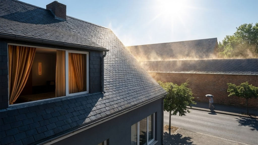 Influência de telhas e cores escuras no acúmulo de calor dentro da residência
