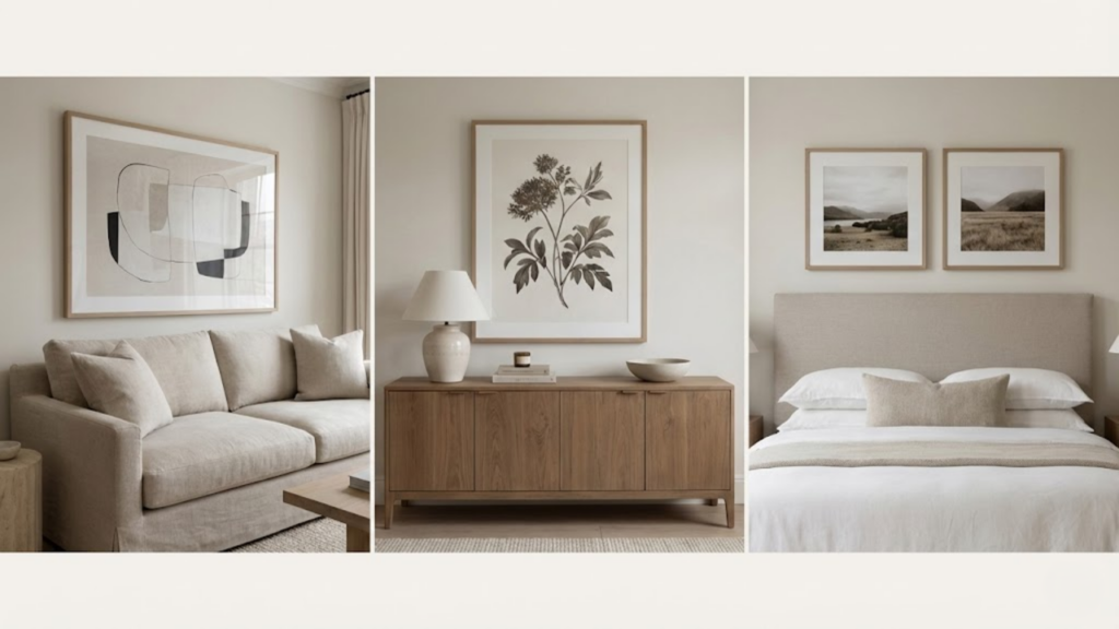 Altura inadequada dos quadros compromete a harmonia e desvaloriza a decoração
