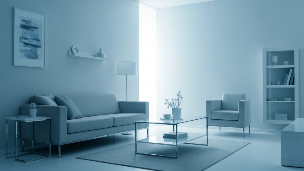 Troca da luz branca por lâmpadas amarelas baratas transforma a sala em um ambiente acolhedor
