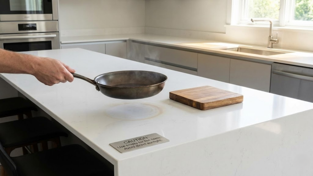 Material moderno adotado em bancadas contemporâneas por unir estética, resistência e praticidade
