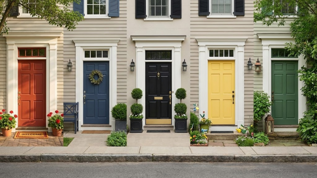 Significados das cores da porta de entrada e como influenciam a percepção de hospitalidade
