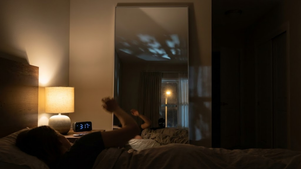 Posições de espelhos no quarto que podem causar desconforto visual e atrapalhar o sono
