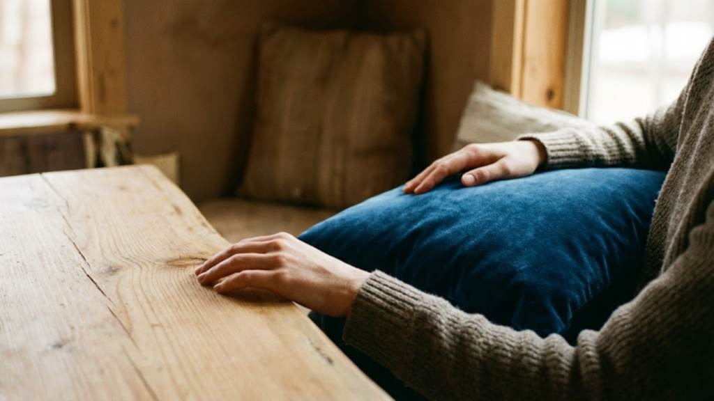 Contato com veludo ou madeira crua provoca sensação tátil que ajuda a reduzir o ritmo cardíaco
