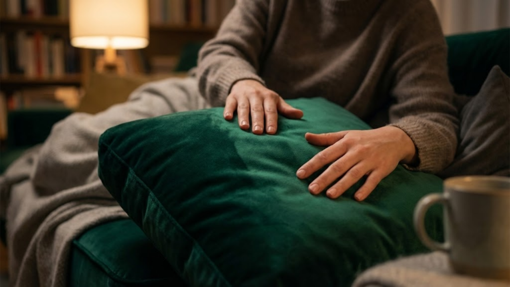 Contato com veludo ou madeira crua provoca sensação tátil que ajuda a reduzir o ritmo cardíaco
