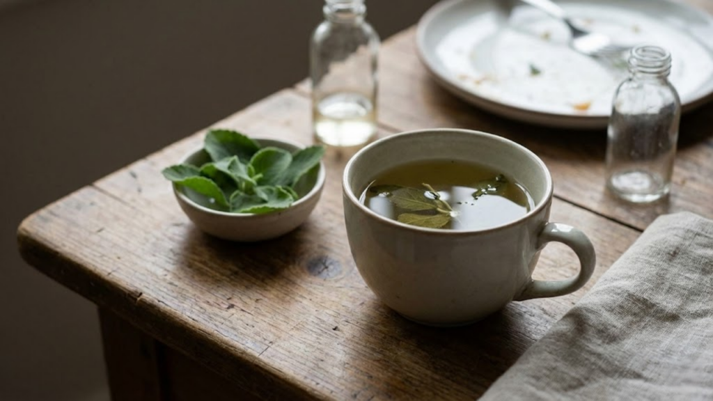 Bebida natural que auxilia o intestino na digestão após refeições pesadas
