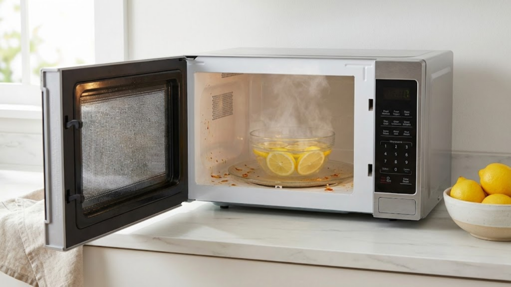 Método caseiro com água e limão que facilita a limpeza e remove sujeiras do micro-ondas
