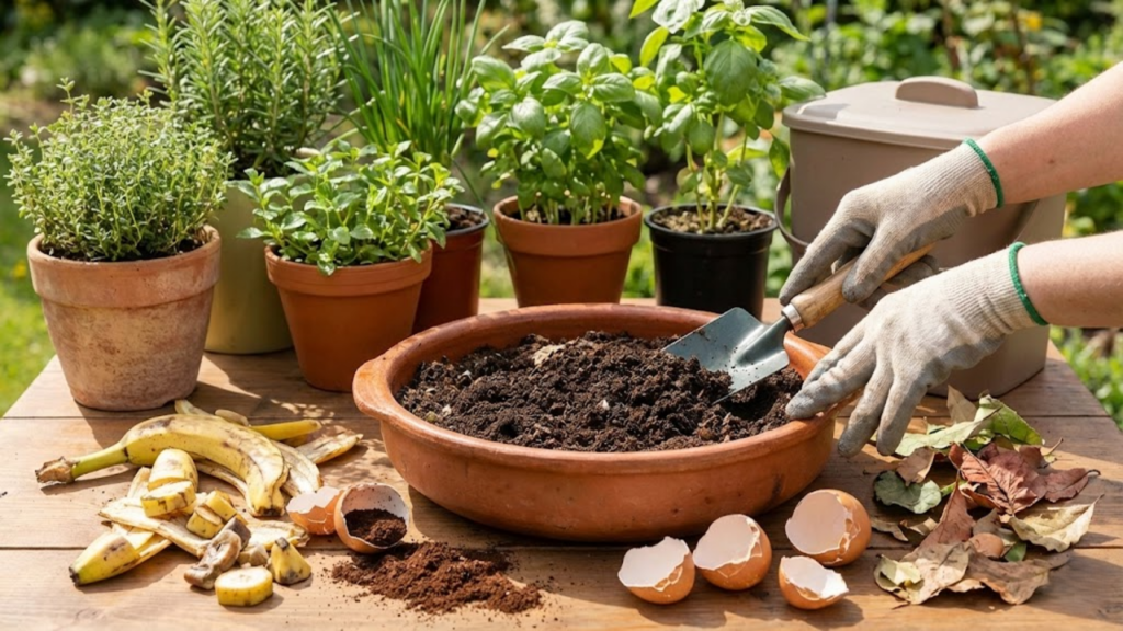 Mistura de casca de ovo, borra de café e outros ingredientes e seus efeitos

