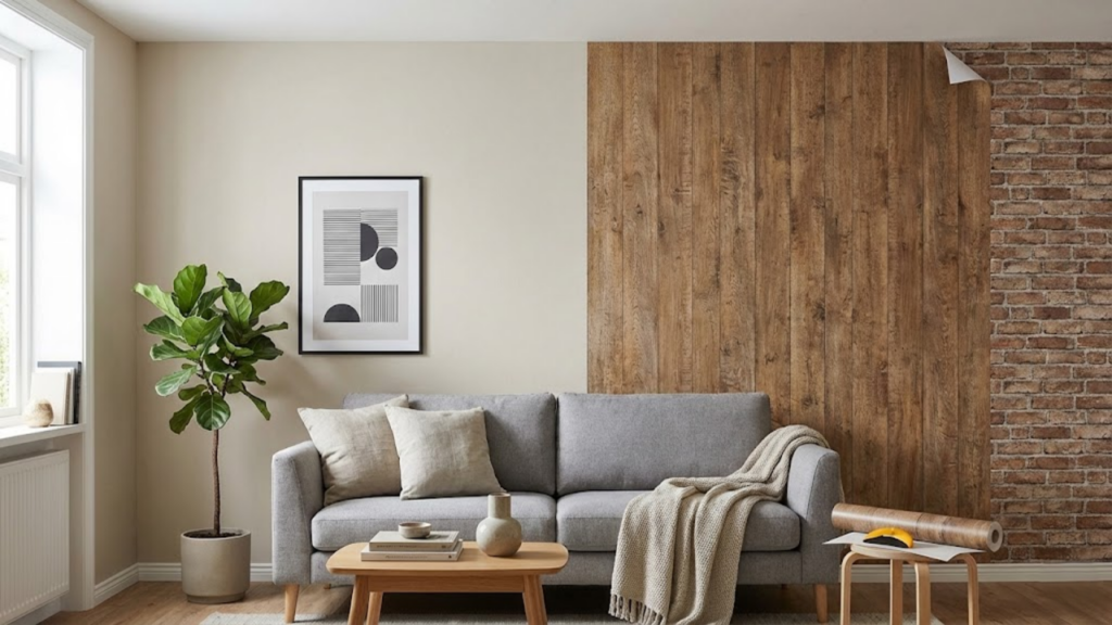 Duas formas práticas de atualizar a parede da sala sem obras ou sujeira excessiva
