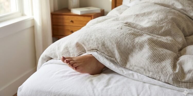 Se dormir com os pés destapados ajuda você a relaxar e acordar melhor, o hábito é positivo.