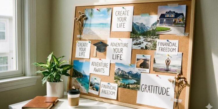 Em vez de uma lista extensa, o painel funciona como um resumo visual daquilo que se pretende alcançar