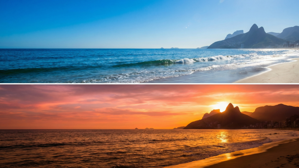 Poucos sabem qual a explicação para o mar mudar de cor ao longo do dia