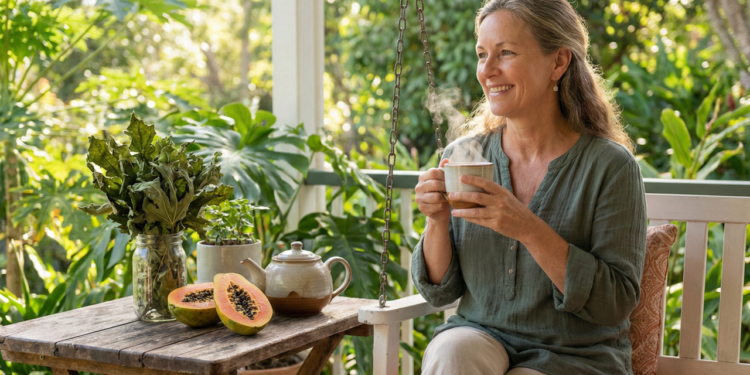Como o chá de folha de mamão contribui para o bem-estar geral