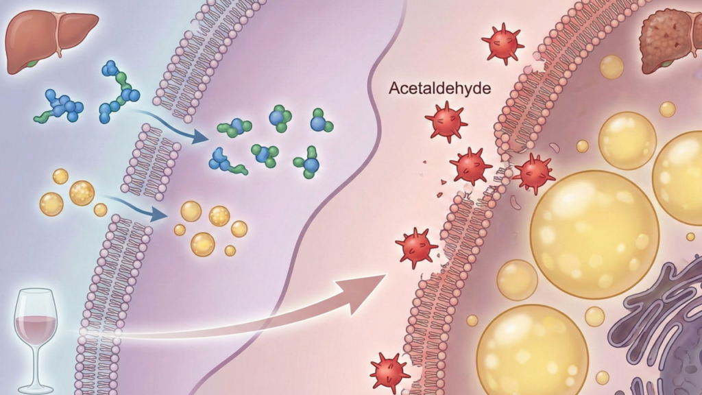 O que acontece com o fígado quando você consome vinho com frequência