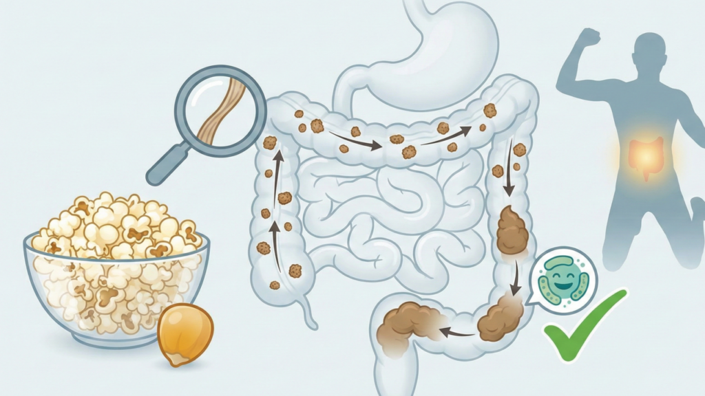 O que a pipoca faz no intestino e na saúde cardiovascular