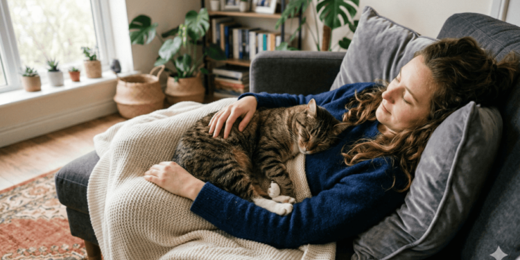 Nem sempre o gato dorme em cima de qualquer pessoa; em muitas casas, ele demonstra clara preferência por um indivíduo específico