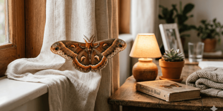 A interpretação espiritual de mariposa aparecer à noite varia muito entre regiões e crenças