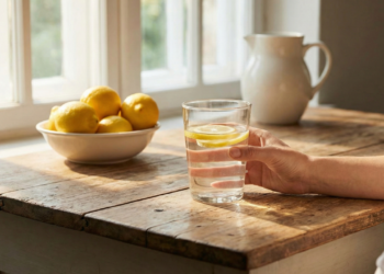 Água com limão em jejum, benefícios reais para imunidade, digestão e pele