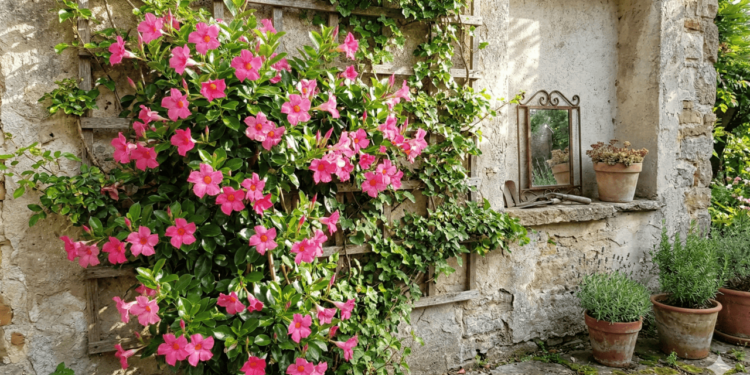 Para que a dipladênia fique sempre cheia de flores, a adubação periódica faz diferença
