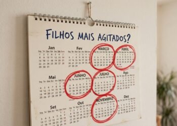 Meses como março, abril, junho, julho e novembro aparecem associados a maior agitação infantil em estudos de psicologia.
