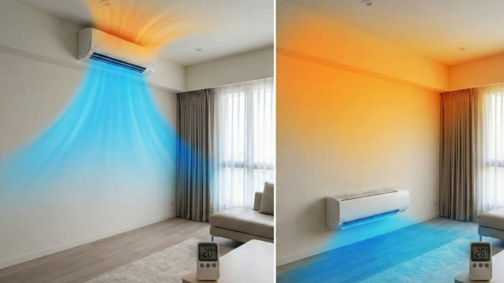 Poucos sabem qual é o melhor lugar para posicionar o ar-condicionado para resfriar o ambiente mais rápido