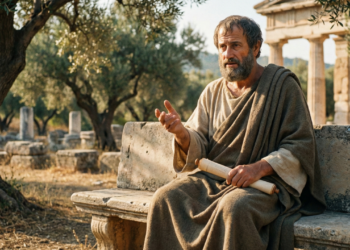 A frase com a qual Aristóteles explicou por que felicidade não é emoção, mas hábito