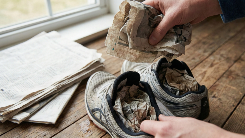 Poucos sabem por que recomendam colocar jornal amassado dentro dos sapatos após o uso