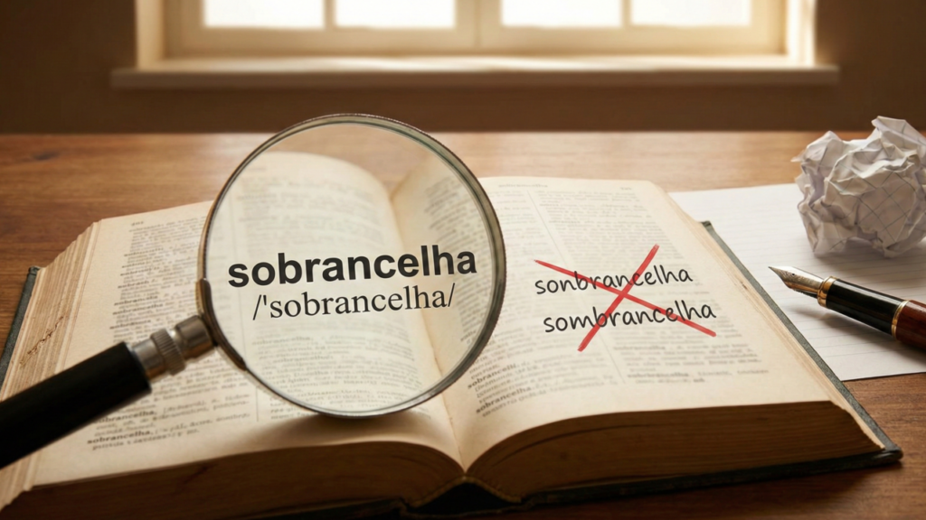 Sobrancelha, sonbrancelha ou sombrancelha, qual é a forma correta de escrever e pronunciar