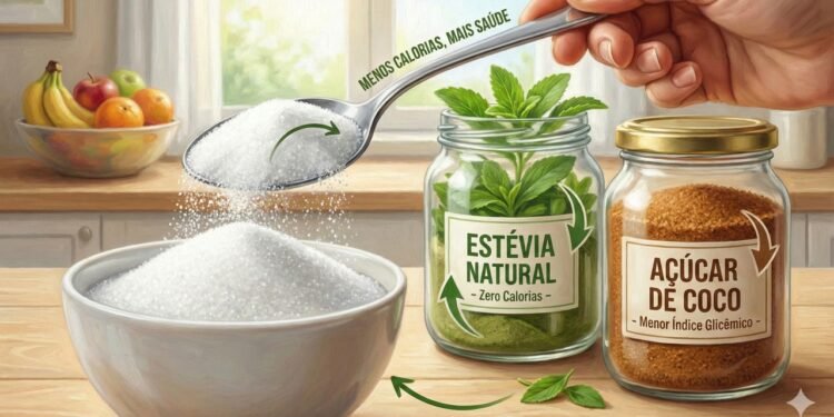 Trocar o açúcar refinado por alternativas naturais é um passo simples para transformar sua alimentação.