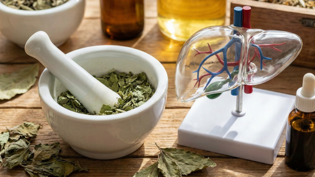 A planta comum usada no dia a dia que auxilia o funcionamento do fígado