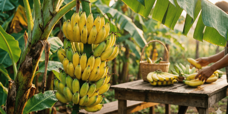 A banana é vista como aliada do rendimento porque concentra carboidratos como glicose