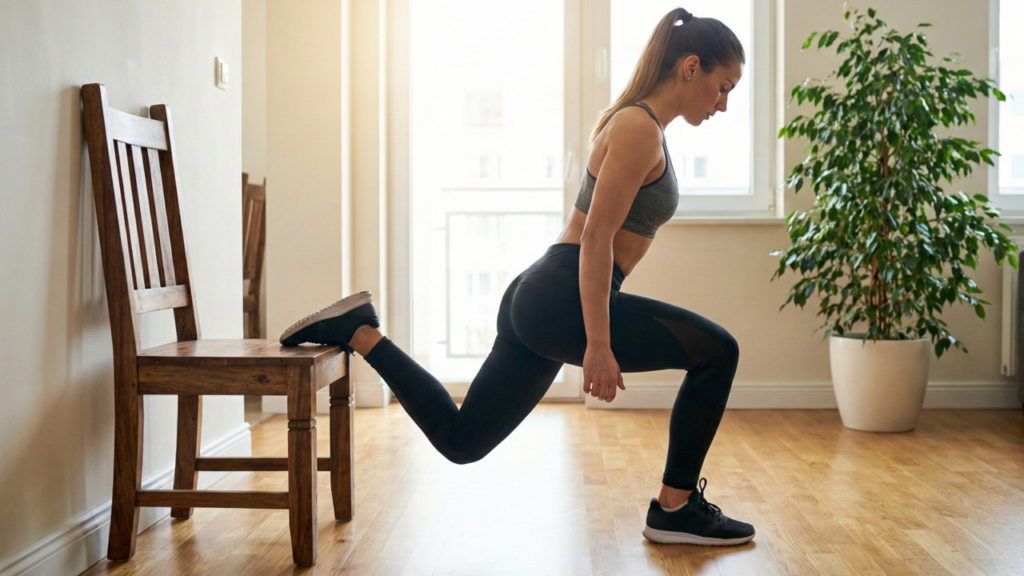 Como usar uma cadeira em casa para fortalecer as pernas sem equipamentos