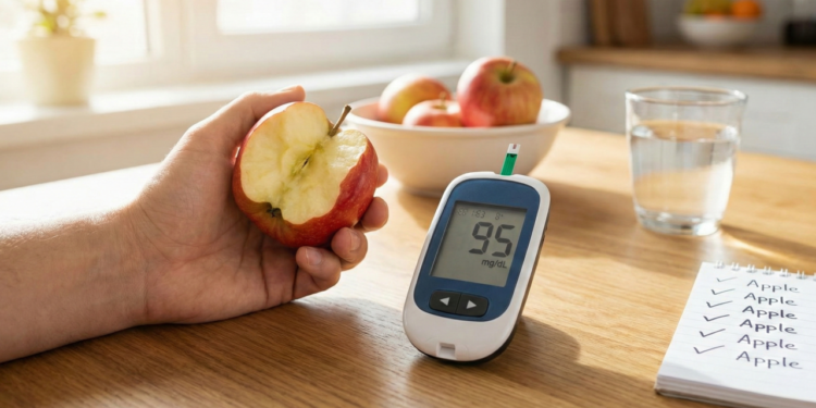 O que acontece com seus níveis de açúcar no sangue quando você come maçã todos os dias