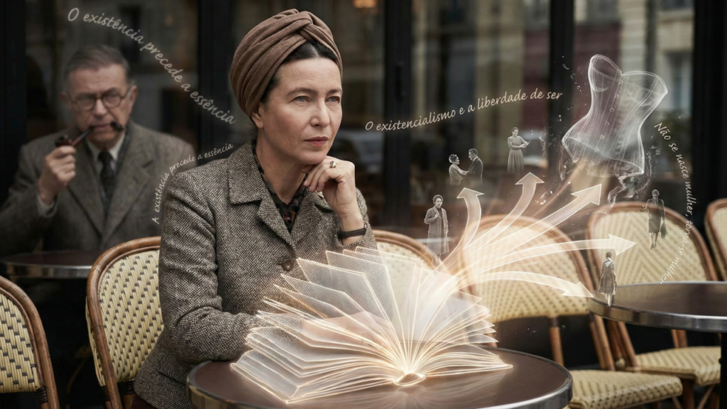 Citação do mês da filósofa Simone de Beauvoir: “Não se nasce mulher: torna-se.”