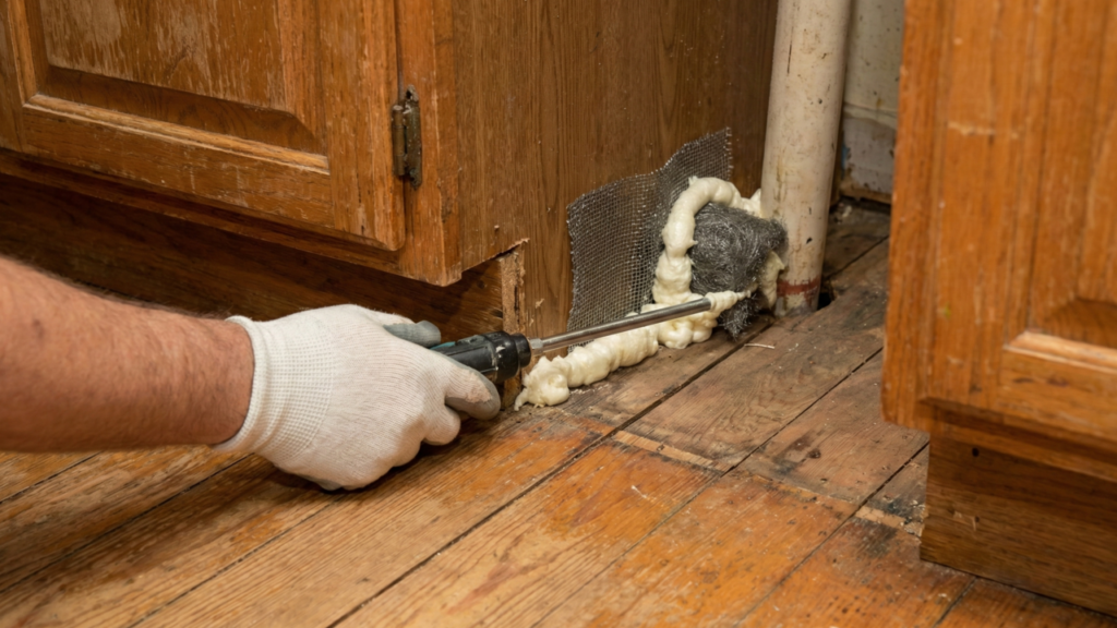 A forma mais segura de fechar entradas de ratos na cozinha sem quebrar paredes e sem veneno