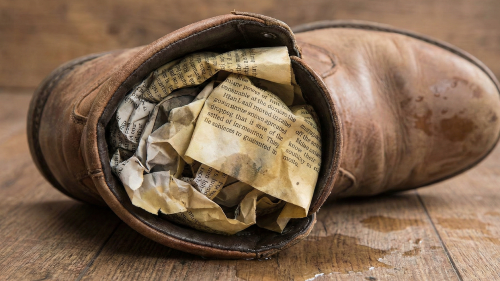 Poucos sabem por que recomendam colocar jornal amassado dentro dos sapatos após o uso