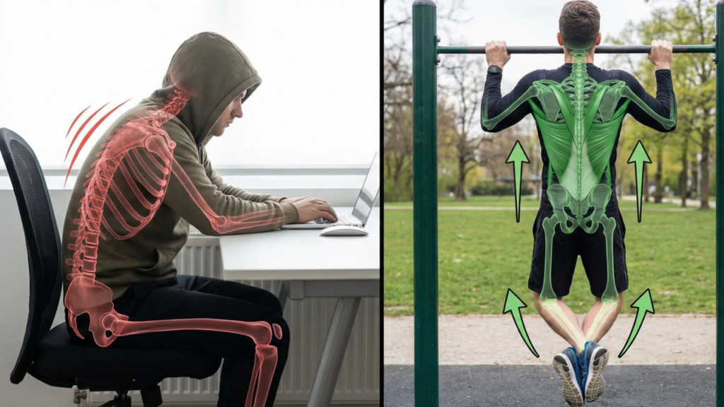 Os principais benefícios da calistenia para melhorar a postura e reduzir dores no corpo, e por onde começar