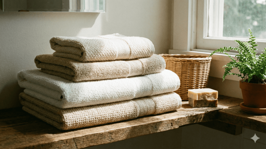 Poucos sabem: para que servem as linhas nas toalhas de banho?