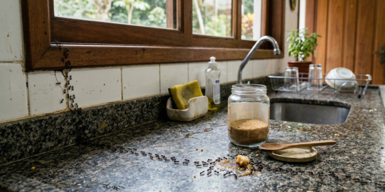 O significado de aparecerem formigas na cozinha segundo especialistas