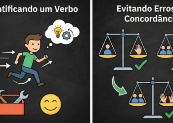 Explicando como identificar um verbo e evitar erros de concordância