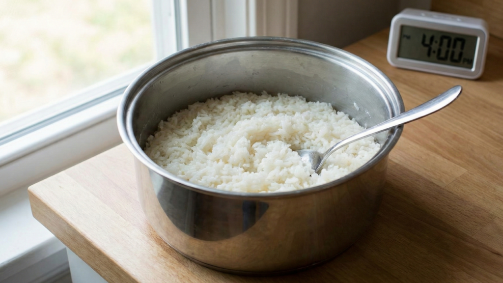 A única maneira de evitar que o arroz cozido azede na geladeira