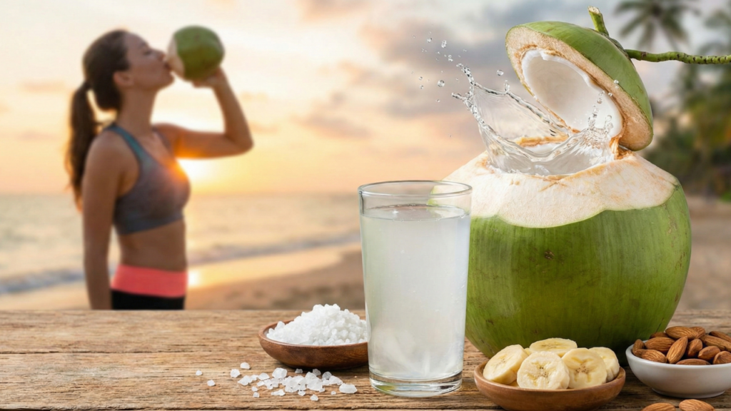 O que torna a água de coco tão valorizada na saúde e hidratação